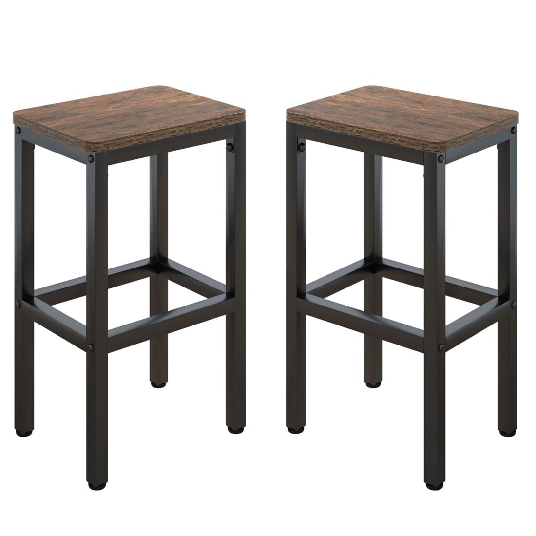 IBUYKE バースツール バーチェア 2個セット カウンターチェア 高さ70cm フットレスト付き キッチン ダイニング リビングルーム パーティールーム用 ...