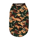 RIOSTUDIO 犬服 秋 冬 (S~6XL) 犬の服 可愛い キャラクタータンクトップ 裏起毛 暖かい 猫服 防寒 ドッグウェア ペット服 ワンコ服 小型犬 中型犬 大型犬(スポーツ迷彩,M)