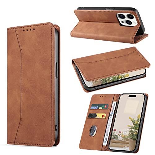 KWATUNG iPhone 16 Pro 用 ケース 手帳型 アイフォン 16 Pro 用 ケース 手帳型 おしゃれ iPhone 16Pro 用 手帳型ケース 肌感レザー iPhone 16Pro 用カバー 内蔵マグネット 耐衝撃 iphone16 Pro 用スマホケース 手帳型 カード収納 スタンド機能 全面保護 アイフォン 16 Pro 用