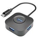 BENFEI USB C ハブ、5Gbps データ転送を備えた 4 ポート USB 3.0 ハブ、Type C MacBook、Mac Pro、iMac、Surface、XPS、フラッシュドライブ、モバイル HDD 用の USB C スプリッター