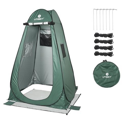 UTEBIT 着替えテント 120x120x190cm 簡易トイレ テント 透けない 一人用テント 設営簡単 一人用 ワンタッチテント 防水 UVカット シャワーテント プライベートテント 着替え用テント 折りたたみ 収納袋付き 簡易シャワールーム 災害用トイレ 防災 キャンプ 日本語説明書付 Sh