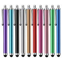 Mixoo スタイラスペン タッチペン 10本セットipad iphone Android Samsung Kindle シリコンゴムペン先 多色