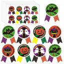 Kesote ハロウィン ギフトシール 200枚入 ごほうびシール 大きい 丸シール リボン付き ギフトシール ギフトステッカー ラッピング 飾り ステッカー 可愛い 封印シール 封かん ラッピング シール