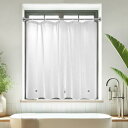AooHome 浴室窓カーテン シャワーカーテン 小窓 80cm丈 防寒 保温 クリア 冬夏 EVA材質 目隠し 防水 ミニ 短め 防カビ ユニットバス お風呂...