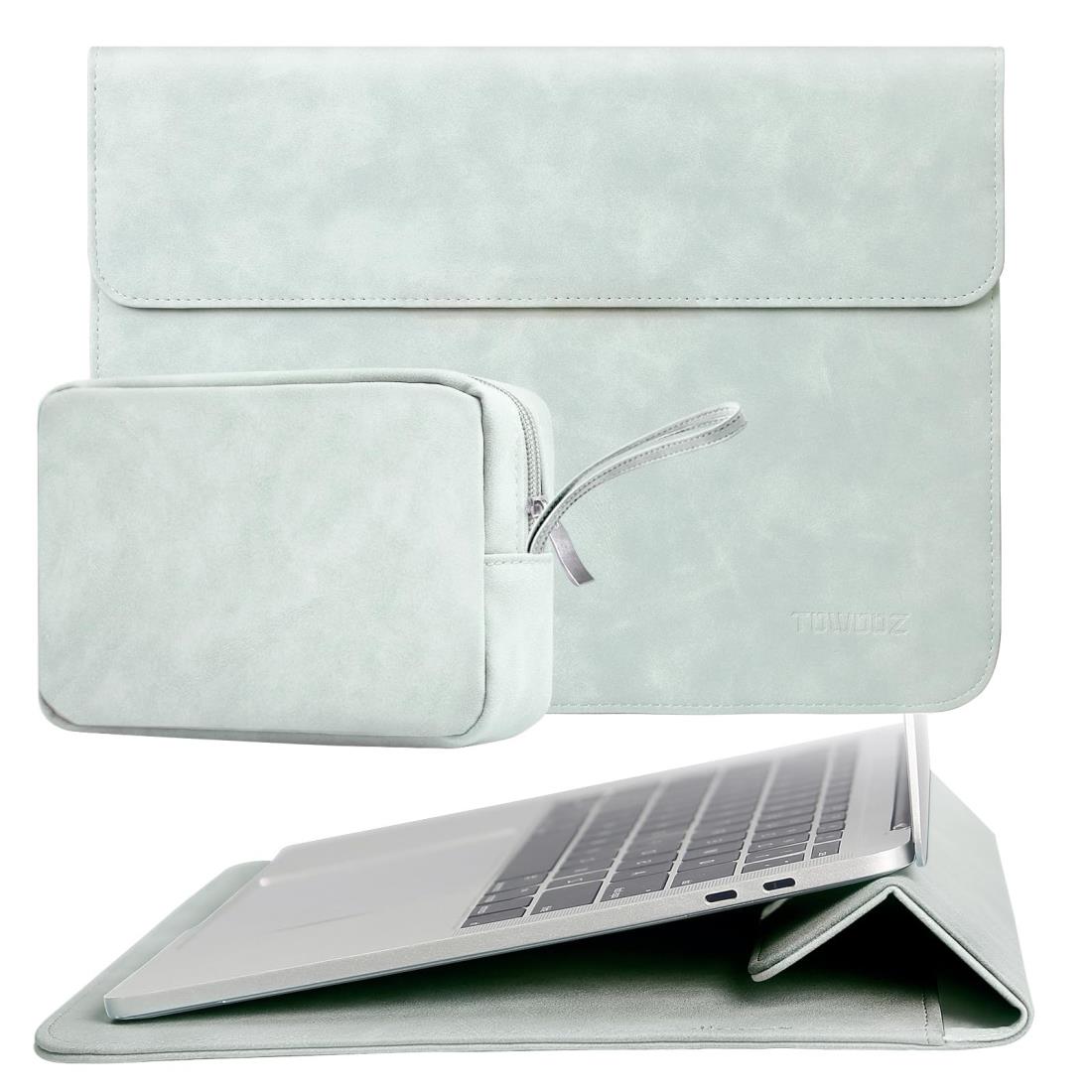 TOWOOZ Macbook Air M3 ケース 13インチ Macbook Air m2 ケース 薄型 便利のマグネット式開閉 ノートパソコン ケース Macbook Air/Pro 13~13.6インチ M1 M2 M3チップス 対応 耐衝撃 傷防止 撥水加工 折り畳み式 パソコン ケース 電源収納ポーチ付き