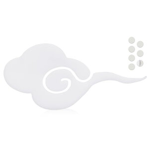 YTOPRO 神棚 雲 天井に貼る 雲シール 神棚 ・ 神殿の神具 仏壇 貼ってはがせる アクリル『雲型』文字 両面テープ付き ホワイト 厚み約3mm (雲A)