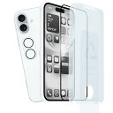 KPNS 新型の自動除塵 ガイド枠付き 日本素材製 iPhone16 Plus 用 ガラスフィルム カメラフィルム カバー アイフォン16 Plus 保護フィルム【1+1枚セット】(2)