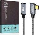 USB-C & USB-C 延長ケーブル L字 1M Type-c 延長 USB3.1 Gen2(10Gbps) 100W PD急速充電 高速データ転送 超高耐...