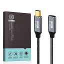 USB-C & USB-C 延長ケーブル 1M Type-c 延長 USB3.1 Gen2(10Gbps) 100W PD急速充電 高速データ転送 超高耐久ナイ...