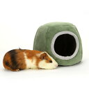 P OTATO 小動物用 ケージハムスター ハウス ペットハウス ドーム型寝袋 かわいいカボチャの形 ふわふわ 小屋 寝袋 遊び場 巣 取り外し可能な 冬用 防寒 保温 寒さ対策 暖かい眠 滑り止めボトム ペット用品(カボチャの形,緑)