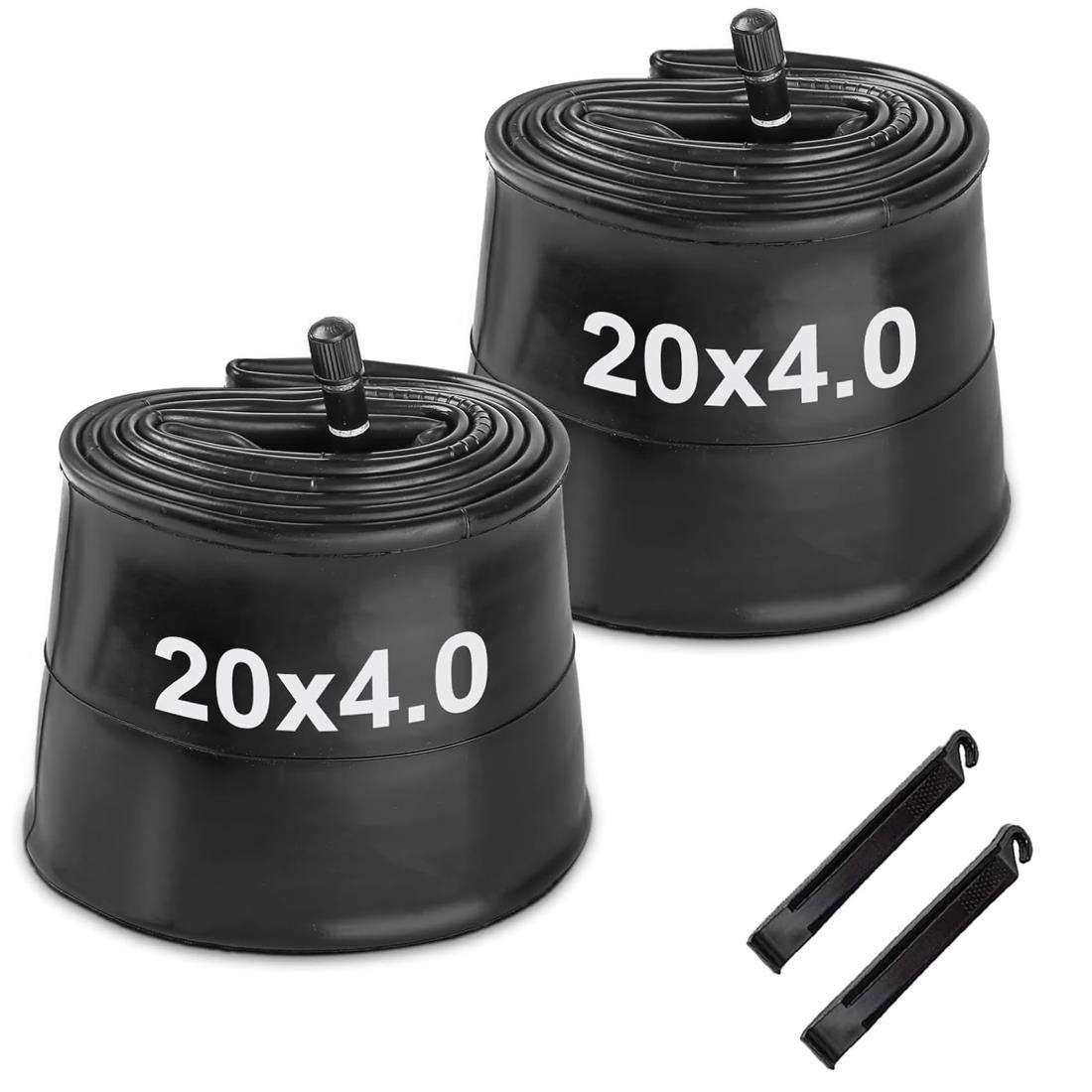 MOHEGIA 2本セット ファットタイヤチューブ: 20x4.0インチ 電動自転車インナーチューブ ...