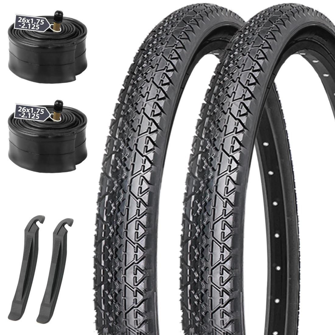 MOHEGIA 2組セット 26×2.125インチ 自転車 タイヤ: 26インチ 57-559 全地 ...