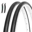 MOHEGIA 2本セット ロードバイク 自転車タイヤ: 700x28C 折りたたみ交換用タイヤ 通勤 通学 サイクリング