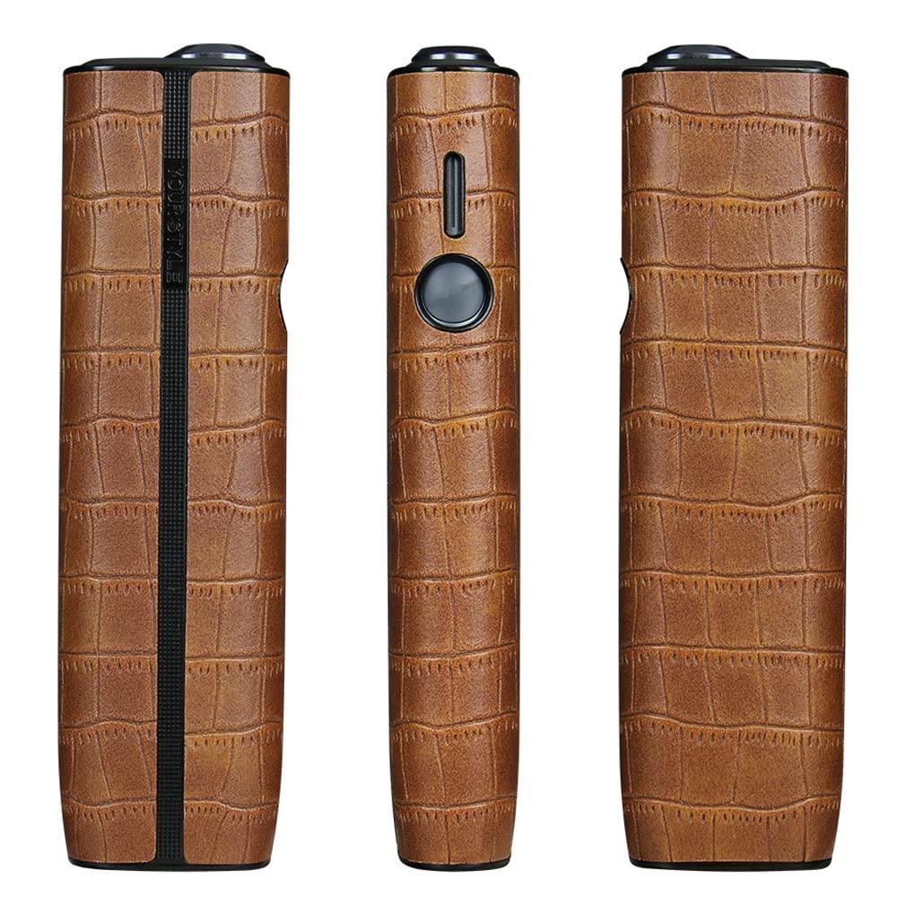 Votabell 加熱式たばこ用ケース IQOS ILUMA ONE/イルマ i ワンに適合する（PUレザー製 360°全面保護 耐衝撃 ワニ柄 ブラウン）
