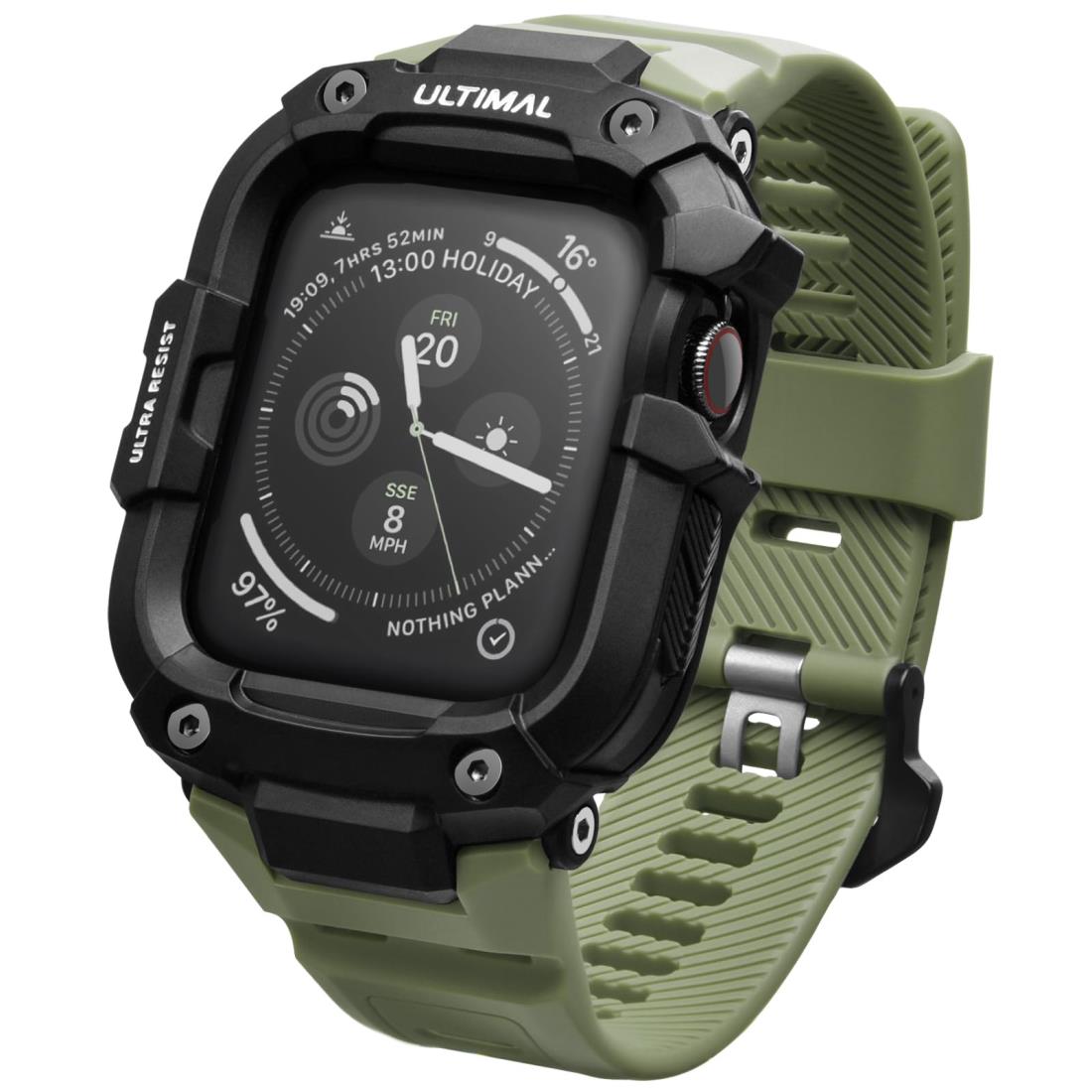 ULTIMAL コンパチブル Apple Watch バンド ケース 44mm 45mm 49mm アップルウォッチバンド TPU一体型アップルウォッチカバー ...