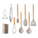 hiino kano キッチンツール セット 調理器具 12点/9点セット 一人暮らし 台所用品 新居祝い 母の日プレゼント 耐熱 耐久性 木製ハンドル 和洋中...