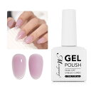 Missgooey ジェルネイル カラー ぷっくり 透き通る シアーカラー 透明感 ベースコート不要 単色 15ml UV/LED対応 初心者&プロ適用 ポリッシュタイプ(4)