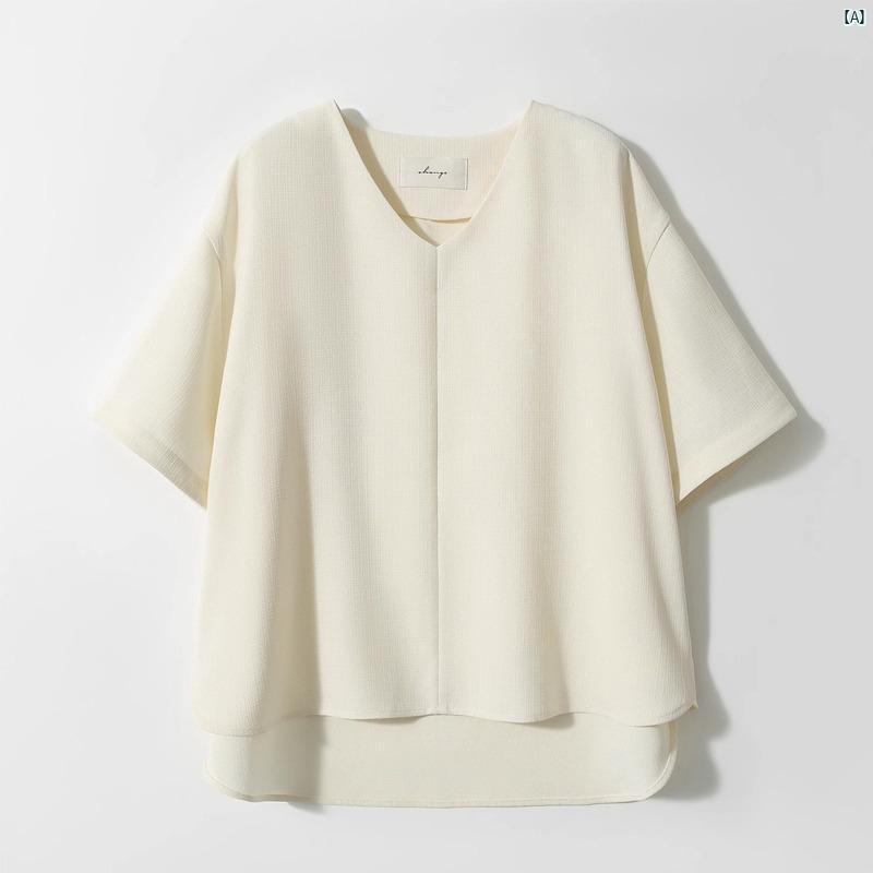 レディース 春コーデ 夏コーデ ファッション 夏 女性 用 アセテートリネンスーツ、 ゆったりと した V ネック 半袖 Tシャツ トップ、 気質 カジュアル スーツ、 ニンジン パンツ、 ツーピース スーツ