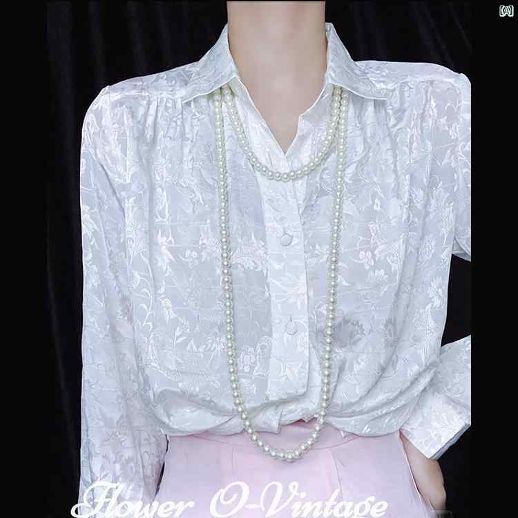 レディース　ファッション　冠婚葬祭 二重 パールネックレス ミドル丈 セーター チェーン 鎖骨 チョー..