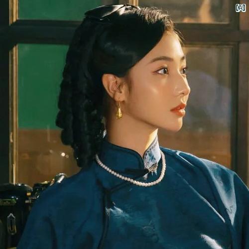 レディース　ファッション　冠婚葬祭 パール 付いた ヴィンテージ フレンチ チョーカー ネックレス チ..