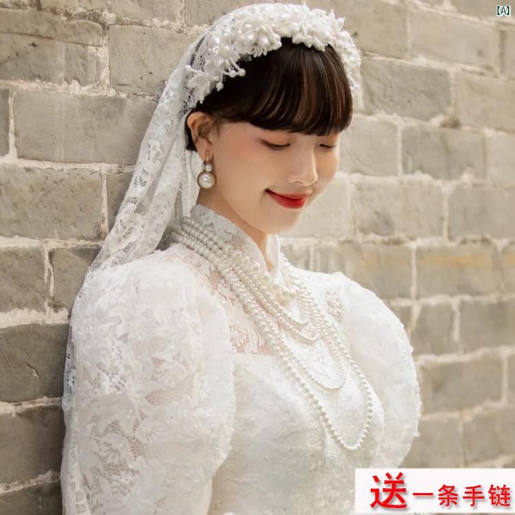 レディース　ファッション　冠婚葬祭 重ね 付け パールネックレス チョーカー ヴィンテージ ブライダル..