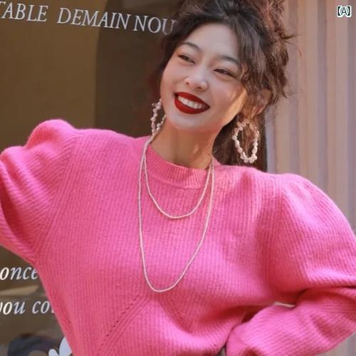 レディース　ファッション　冠婚葬祭 二重層 パールネックレス 長い 多層 セーター チェーン 祖母 チャ..