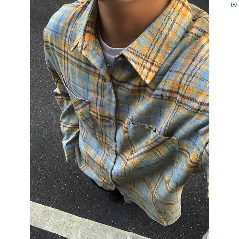 メンズ　ファッション　コーデ　秋　冬コーデ 男性用 チェック柄 長袖 シャツ 春秋 ヴィンテージ アメリカン レトロ 快適 ジャケット