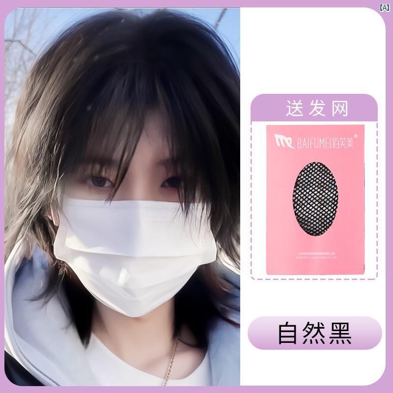 ウィッグ レディース ファッション コーデ アイテム マレット ヘッド ウルフ テール ウィッグ ファッション 和風 ユニセックス ナチュラル ふわふわ ミドル...