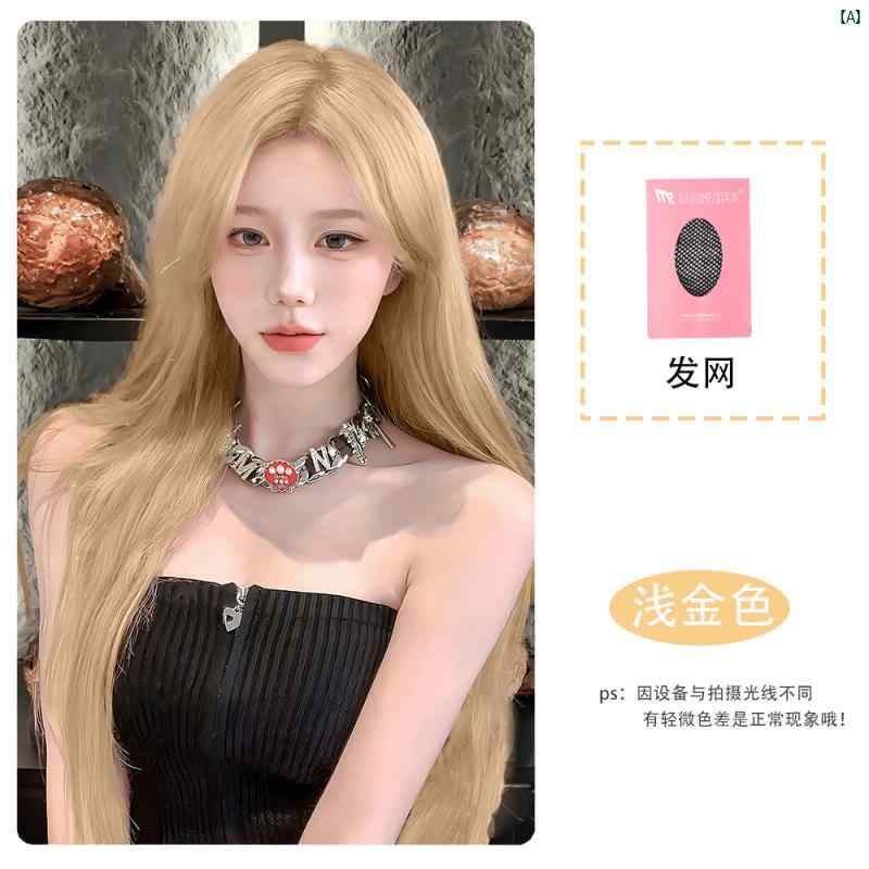 ウィッグ レディース ファッション コーデ アイテム レディース ウィッグ ロング ブロンド ストレート ヘア ナチュラル ファッション ネット 風 ミドル パ...