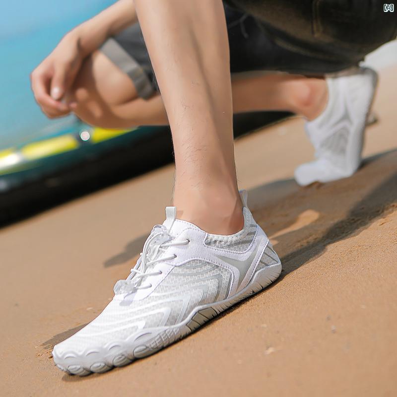 シューズ　夏　春　秋　コーデ　靴 男女兼用 ビーチ シューズ 砂 海 岩礁 靴 海辺 水 速度 妨害 追跡 ..