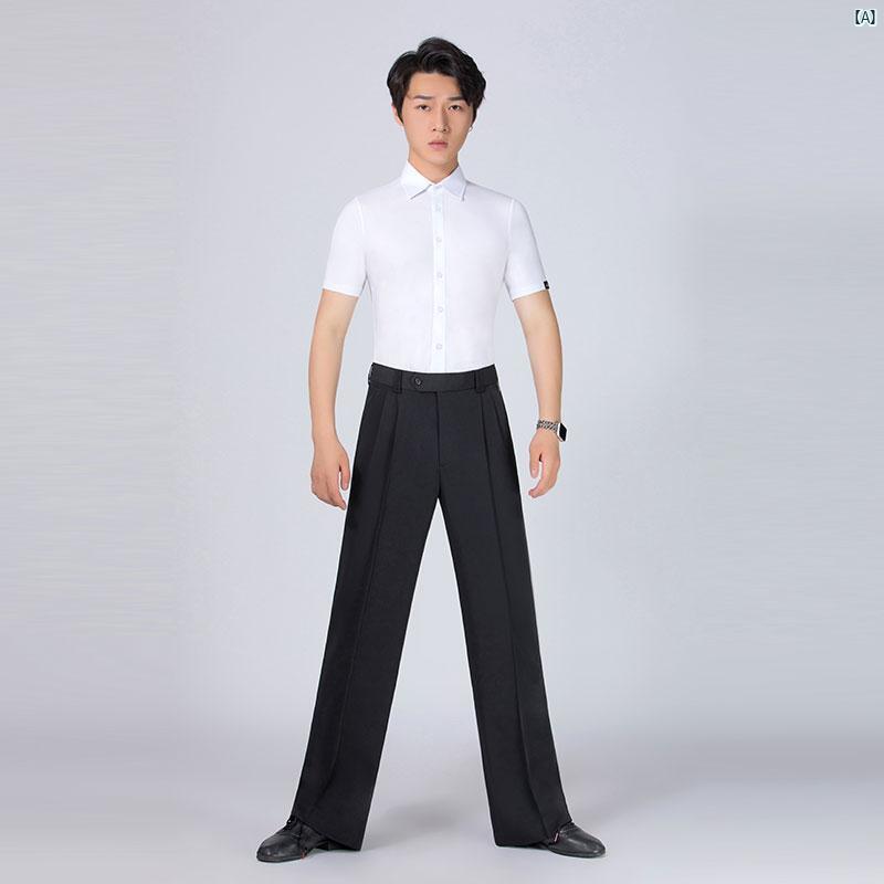 ダンス　衣装　ダンス衣装　オシャレ Danbaoluo メンズ スクエア ダンス スーツ 社交 シャツ パンツ 半..