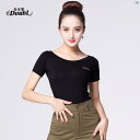 ダンス 衣装 ダンス衣装 オシャレ スクエアダンス 服 ワルツ ダンス トップス レディース 夏中 袖 Tシャツ カジュアル 社交
