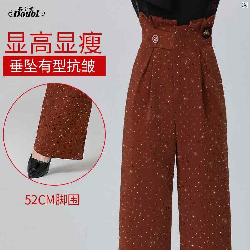 ダンス　衣装　ダンス衣装　オシャレ パープル ハイエンド モダン ダンス パンツ パーマ 社交 ダンサー..