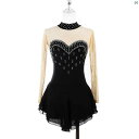フィギュアスケート 衣装 ZAGITOVA フィギュア スケート パフォーマンス 服 ガールズ 子供大歳 競技 試験 ブラック ホワイト チューブ トップ スカート