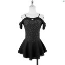 フィギュアスケート 衣装 ZAGITOVA フィギュア スケート パフォーマンス 服 ガールズ スカート 子供大歳 競技 試験 レース オフショルダー 半袖