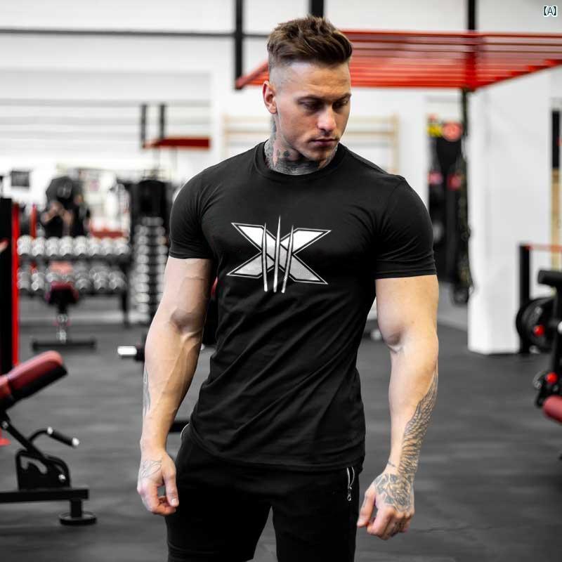 Other - メンズ　コーデ　トレーニング フィットネス 服 トレーニング 半袖 スポーツ 筋肉 耐久性 スリム Tシャツ ランニング 通気性 タイツ メンズ サマー ブラザーズ