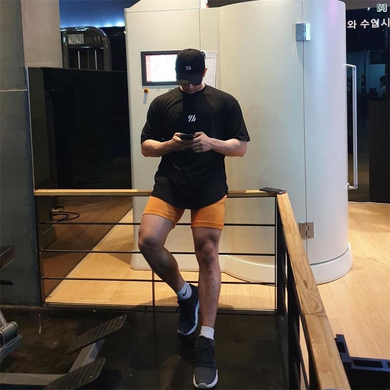 メンズ　コーデ　トレーニング マッスル フィットネスウェア メンズ スポーツ Tシャツ 半袖 通気性 春夏 ブラザーズ ランニング トレーニング トップス