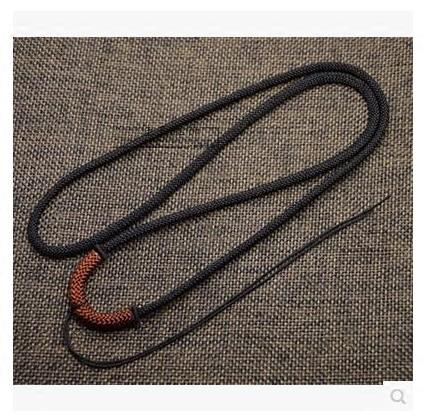 レディース ファッション コーデ 小物 大胆 手編み ネックレス ストラップ ペンダント 翡翠 ヒスイ ロープ メンズレディース