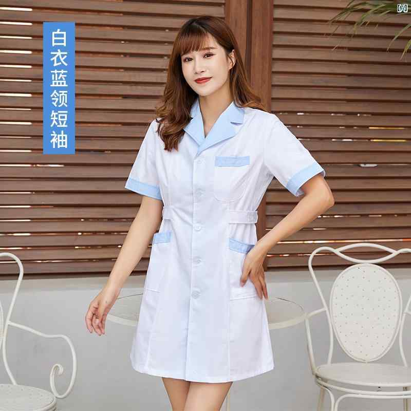 ナース 服 長袖 レディース 冬用 ホワイト 衣 半袖 美容院 薬局 制服 美容師 作業着