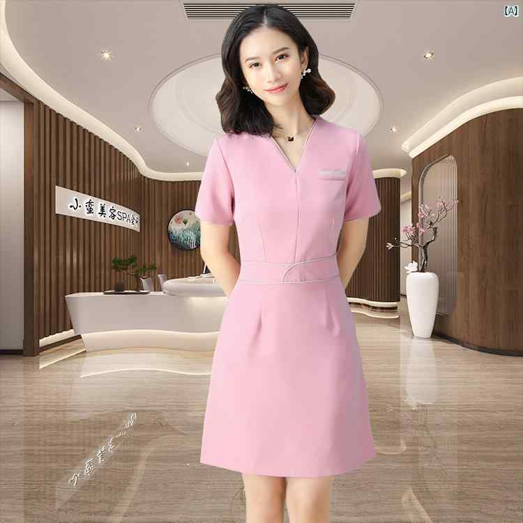 レディース　チュニック　サロン 高級 美容師 作業着 美容院 ヘルスクラブ 足 湯 フットセラピー おしゃれ 技術者 服