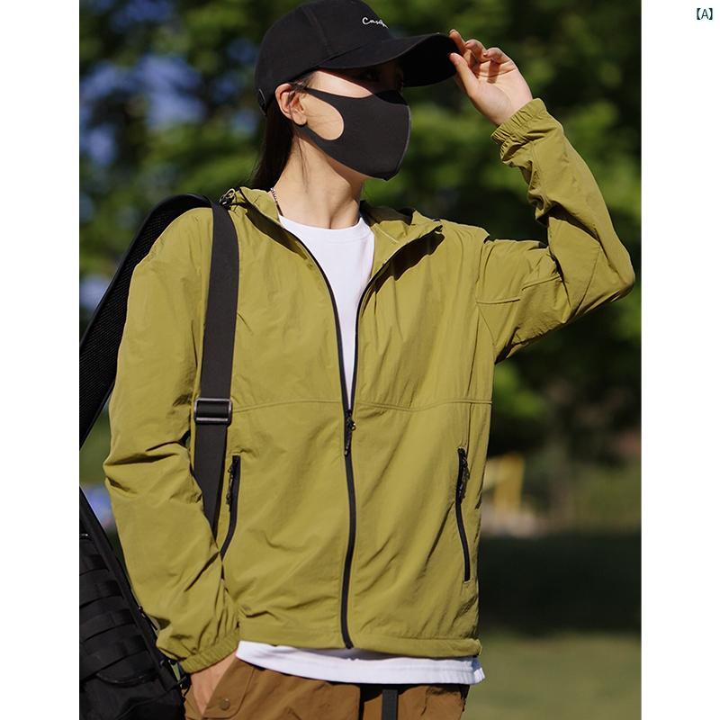 メンズ　コーデ　ファッション　春　秋　夏 17276 カジュアル 薄型 フード付き 夏 通気性 UV対策 日焼..