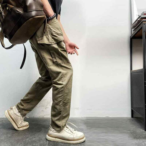 メンズ コーデ ファッション 春 秋 夏 11561 夏 アメリカン レトロ 通気性 肌 優しい コットンリネン 麻 小柄 ストレート ワークカジュアルパンツ メンズ コーデ ファッション 春 秋 夏 11561 夏 アメリカン レトロ 通気性 肌 優しい コットンリネン 麻 小柄 ストレート ワークカジュアルパンツ