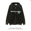 メンズ コーデ ファッション 春 秋 夏 Wukong アメリカン ストリート ダメージ 加工 ウォッシュド カーディガン スウェットシャツ メンズレディース レトロ フード付き ジャケット