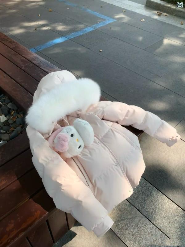 スノーカントリー エルフ ラージ ファーカラー ダウン ジャケット レディース 冬 ダック 厚手 スリミング