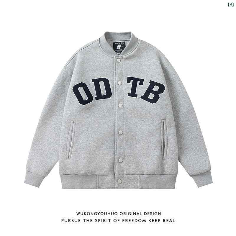 メンズ　コーデ　ファッション　春　秋　夏 Wukong アメリカン レトロ カレッジ 刺繍 野球 ユニフォーム ジャケット メンズレディース 秋 カップル