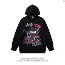 メンズ コーデ ファッション 春 秋 夏 Wukong アメリカン ヒップ ホップ 猫 プリント フード付き スウェットシャツ メンズ BF カップル プルオーバー トップ
