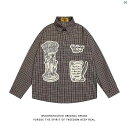 メンズ コーデ ファッション 春 秋 夏 Wukong 秋 たり カジュアル シャツ メンズレディース レトロ チェック柄 長袖