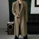 メンズ コーデ ファッション 春 秋 夏 Bishe 春秋 ハイエンド コート 韓国 プロフィール ショルダーパッド メイラード ウインドブレーカー ミドル丈