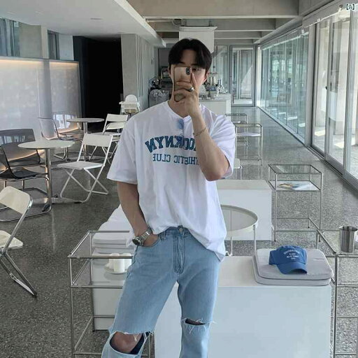 メンズ コーデ ファッション 春 秋 夏 夏 ラウンドネック 無地 レター Tシャツ 韓国 メンズトップス コットン 吸汗 半袖 メンズ コーデ ファッション 春 秋 夏 夏 ラウンドネック 無地 レター Tシャツ 韓国 メンズトップス コットン 吸汗 半袖