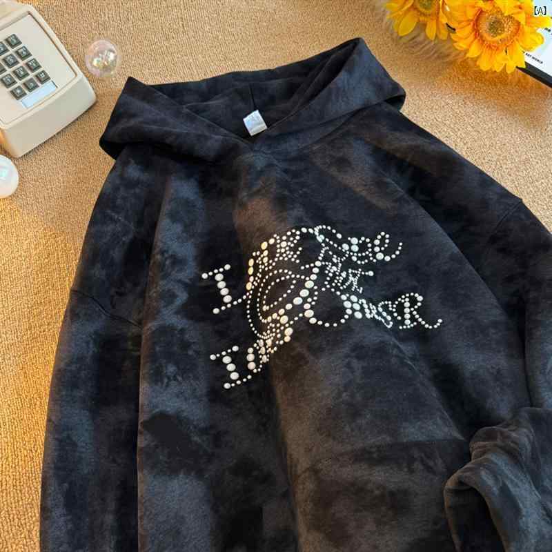 メンズ　ファッション　コーデ　秋　冬コーデ タイダイ柄 フード付き スウェットシャツ 男性 春秋新 アメリカン ストリート ヘビーウェイト カジュアル パーカージャケット